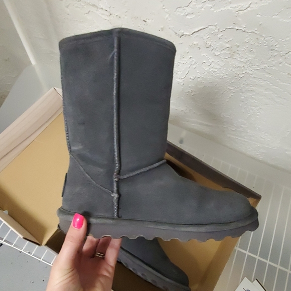 BearPaw Shoes - Gray Suede Bearpaw Boots